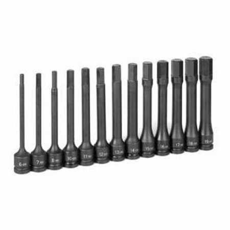 COOL KITCHEN 50 in. Drive x 6 in. Length Metric Hex Set - 13 Pieces CO2956751